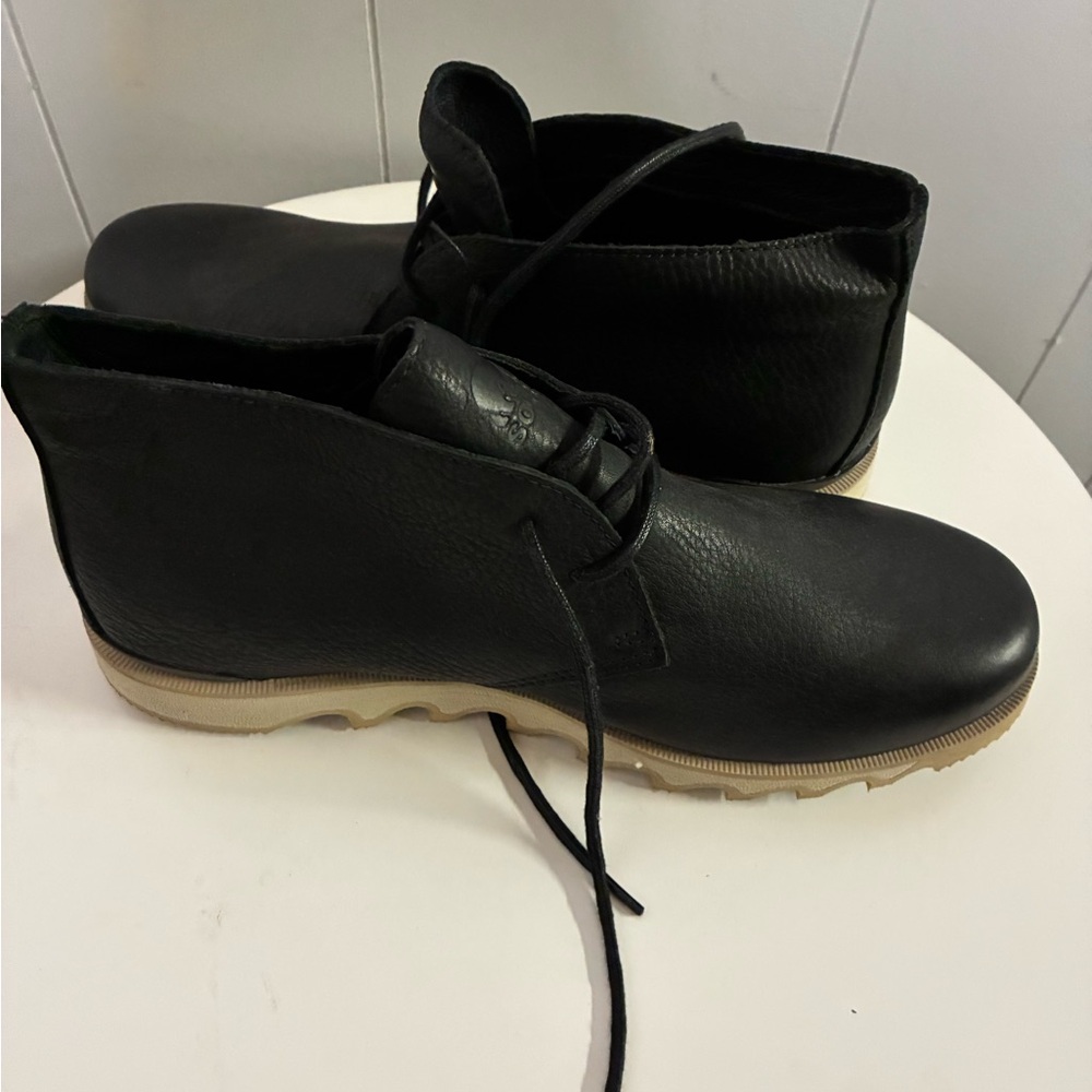Sorel Black Leather Ankle Boots - Picture 10 of 10